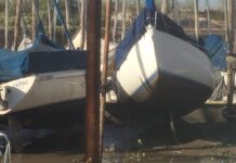 SANTA FE – POR LA EXTREMA BAJANTE DEL RIO, EL 40 % DE LAS EMBARCACIONES NO PUEDEN NAVEGAR Bajante del Río Paraná - Rosario 2020