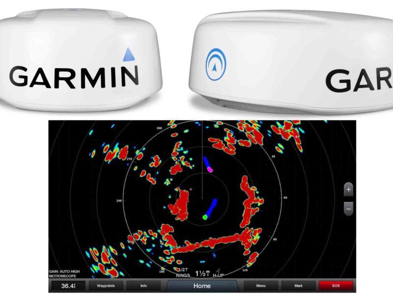 Garmin radares marinos.