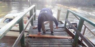 DELTA DE TIGRE: SE PROFUNDIZA LOS TRABAJOS DE DESTRONQUE Y REPARACION DE MUELLES, PUENTES Y LUMINARIAS