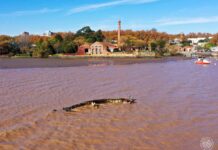 VIDEOS – IMPRESIONANTE BAJANTE DEL RÍO DE LA PLATA EN LA JORNADA DE AYER