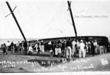 FOTO HISTÓRICA – EL NAUFRAGIO DE “EL RECLUTA” EN 1942