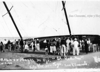 FOTO HISTÓRICA – EL NAUFRAGIO DE “EL RECLUTA” EN 1942