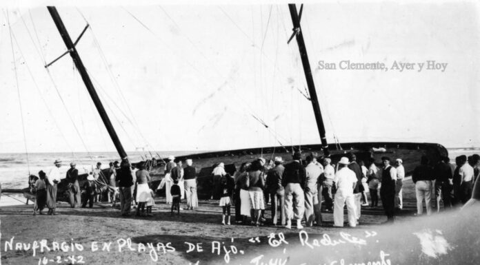 FOTO HISTÓRICA – EL NAUFRAGIO DE “EL RECLUTA” EN 1942