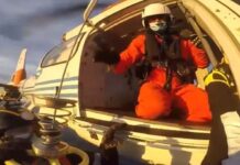 VIDEO- EL IMPRESIONANTE RESCATE AÉREO DE PREFECTURA A UN TRIPULANTE QUE SE DESCOMPENSÓ MIENTRAS NAVEGABA