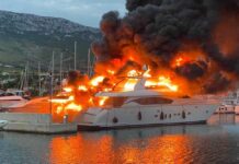VIDEO – VORAZ INCENDIO DESTRUYE 5 YATES Y DAÑA 18 VELEROS EN UNA EXCLUSIVA MARINA DE CROACIA