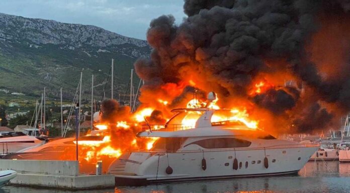 VIDEO – VORAZ INCENDIO DESTRUYE 5 YATES Y DAÑA 18 VELEROS EN UNA EXCLUSIVA MARINA DE CROACIA