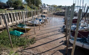 BAJANTE DEL RÍO PARANÁ: DEFENSA CIVIL EN ALERTA POR PROBABLES DERRUMBES EN LA RIBERA DE ROSARIO