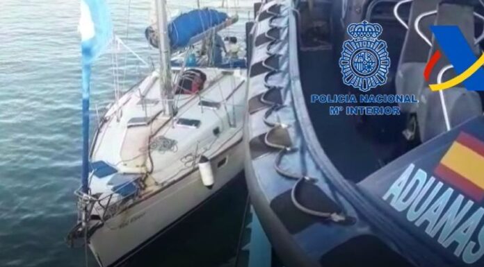 ESPAÑA – INTERCEPTAN UN VELERO CON UNA TONELADA DE COCAÍNA PROCEDENTE DEL CARIBE