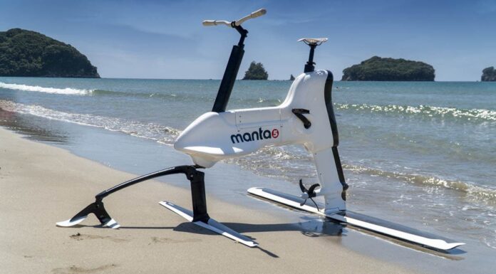 CICLISMO SOBRE AGUA: MANTA5 PRESENTARÁ EN EUROPA LA HYDROFOILER XE-1 BIKE