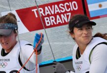 JUEGOS OLÍMPICOS – TRAVASCIO Y BRANZ GANARON SU SEGUNDA REGATA Y LLEGAN AL 6º PUESTO EN LA CLASE 49erFX DE YACHTING