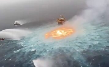 AFIRMAN QUE NO HAY DAÑOS AMBIENTALES POR EL INCENDIO DEL “OJO DE FUEGO” EN EL GOLFO DE MÉXICO