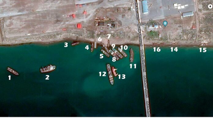 PREOCUPA LA DEMORA DEL DESGUACE DE BARCOS VARADOS EN PUERTO MADRYN