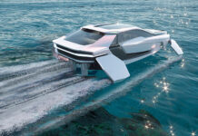 FUTUR-E: EL BARCO ECO-SOSTENIBLE QUE PARECE UN AUTO Y VUELA SOBRE LAS OLAS