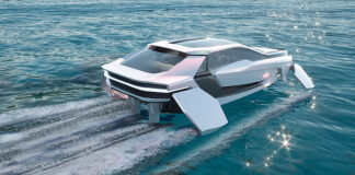 FUTUR-E: EL BARCO ECO-SOSTENIBLE QUE PARECE UN AUTO Y VUELA SOBRE LAS OLAS