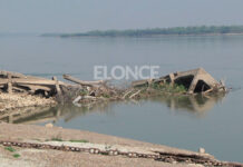 DEBIDO A LA BAJANTE DEL RÍO PARANÁ EN ENTRE RÍOS, QUEDARON A LA VISTA LOS RESTOS DEL “MUELLE DEL PESCADOR” EN HERNANDARIAS