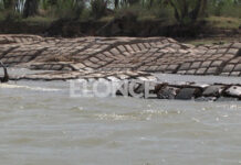 VIDEO- LA MANTA PROTECTORA DEL TÚNEL SUBFLUVIAL A LA VISTA POR LA BAJANTE DEL RÍO PARANÁ