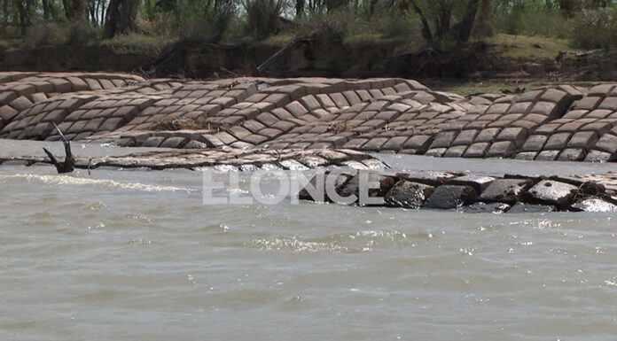 VIDEO- LA MANTA PROTECTORA DEL TÚNEL SUBFLUVIAL A LA VISTA POR LA BAJANTE DEL RÍO PARANÁ
