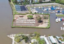 AVANZAN LAS OBRAS DE AMPLIACIÓN DEL PARQUE NÁUTICO CON 2 HECTÁREAS RECUPERADAS AL RÍO