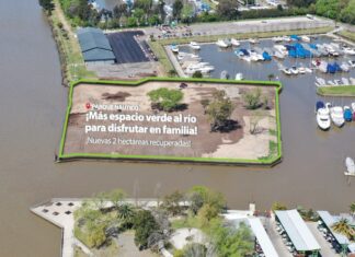 AVANZAN LAS OBRAS DE AMPLIACIÓN DEL PARQUE NÁUTICO CON 2 HECTÁREAS RECUPERADAS AL RÍO