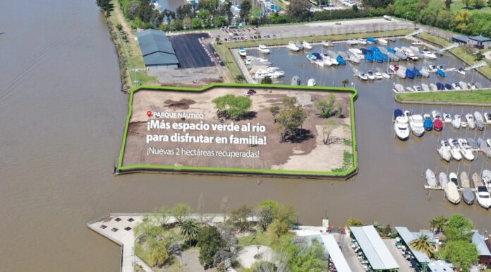 AVANZAN LAS OBRAS DE AMPLIACIÓN DEL PARQUE NÁUTICO CON 2 HECTÁREAS RECUPERADAS AL RÍO