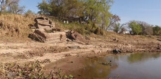 POR LA BAJANTE DEL RÍO PARANÁ EMERGIERON LOS RESTOS DE LOS ANTIGUOS MUELLES DE UN PUERTO