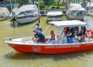 SAN FERNANDO – PRESENTAN NUEVA LANCHA DESTINADA A COMBATIR INCENDIOS EN EL DELTA