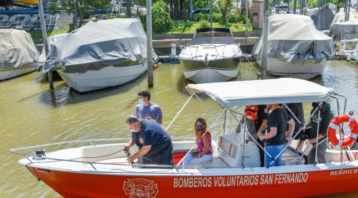 SAN FERNANDO – PRESENTAN NUEVA LANCHA DESTINADA A COMBATIR INCENDIOS EN EL DELTA