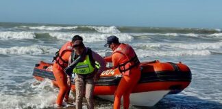 PREFECTURA RESCATÓ A UN KAYAKISTA EN EMERGENCIA EN EL PARTIDO DE LA COSTA