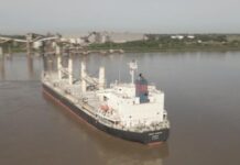 UN BARCO CON 25.000 TONELADAS DE HARINA DE SOJA QUEDÓ VARADO EN EL PARANÁ