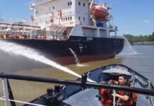 SIMULACRO DE INCENDIO EN EL PUERTO DE BERISSO