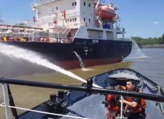 SIMULACRO DE INCENDIO EN EL PUERTO DE BERISSO