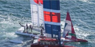 BRUTAL ACCIDENTE ENTRE LOS BARCOS DE GRAN BRETAÑA Y JAPÓN EN LA SAIL GP