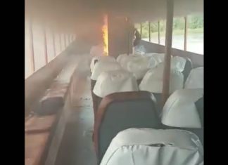 VIDEOS – SE INCENDIÓ UNA LANCHA COLECTIVA Y LOS PASAJEROS SE AUTO EVACUARON ARROJÁNDOSE AL RÍO