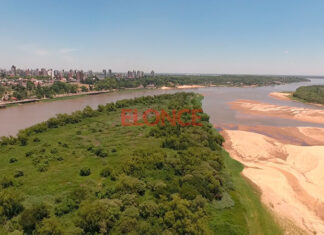PARANÁ – IMPACTANTE VIDEO DEL BANCO DE ARENA QUE EMERGIÓ ENTRE LAS ISLAS POR LA BAJANTE DEL PARANÁ