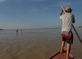 BAJANTE EXTREMA – EN ROSARIO SE PUEDE CAMINAR EN EL MEDIO DEL PARANÁ
