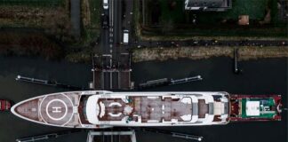 VIDEO – LAS INCREÍBLES IMÁGENES DE UN YATE DE 80 METROS CRUZANDO LOS CANALES DE LOS PAÍSES BAJOS