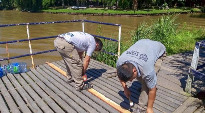 TIGRE – EL MUNICIPIO REALIZÓ TAREAS DE MANTENIMIENTO EN MUELLES DEL DELTA