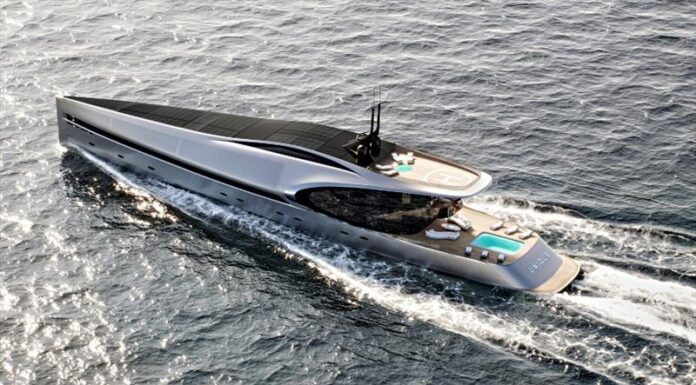 CONCEPTO FUTURISTA DE SUPERYATE DE 71 METROS