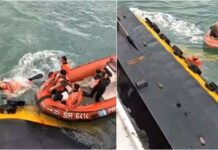 SE CONOCIÓ EL VIDEO DEL MOMENTO EN QUE EL REMOLCADOR DA LA VUELTA DE CAMPANA EN PUERTO DESEADO