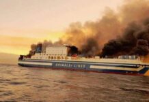 ITALIA – VORAZ INCENDIO EN UN FERRY EN EL ADRIÁTICO: RESCATAN A 288 PERSONAS