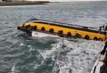 TRAGEDIA EN PUERTO DESEADO: UN REMOLCADOR DIO VUELTA DE CAMPANA MIENTRAS REMOLCABA A UN POTERO: HAY UN DESAPARECIDO