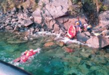 PRFECTURA ASISTIÓ A DOS KAYAKISTAS EN EL LAGO LACAR