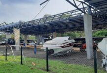 VIDEO – FUERTE TORMENTA CON VIENTO VOLÓ EL TECHO DE LA GUARDERÍA NÁUTICA “CAPRI” EN POSADAS
