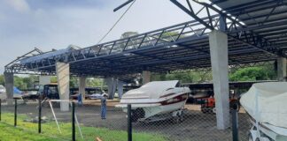 VIDEO – FUERTE TORMENTA CON VIENTO VOLÓ EL TECHO DE LA GUARDERÍA NÁUTICA “CAPRI” EN POSADAS