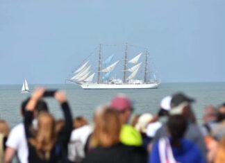 SE DESARROLLÓ EL GRAN DESFILE NÁUTICO FRENTE A LAS COSTAS DE MAR DEL PLATA