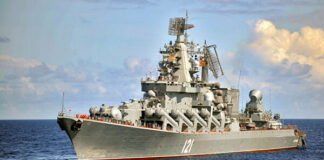 MAR NEGRO – UNO DE LOS BARCOS INSIGNIA DE LA MARINA RUSA SE HUNDE EN UCRANIA