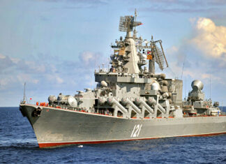 MAR NEGRO – UNO DE LOS BARCOS INSIGNIA DE LA MARINA RUSA SE HUNDE EN UCRANIA