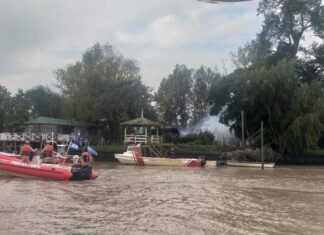 PREFECTURA COLABORÓ PARA SOFOCAR UN INCENDIO EN EL TIGRE
