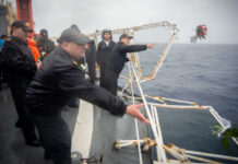 CEREMONIA EN HOMENAJE AL CRUCERO ARA GENERAL BELGRANO EN EL LUGAR DEL HUNDIMIENTO