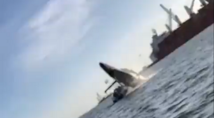VIDEO – BALLENA DA UN SALTO, APLASTA UNA LANCHA Y LESIONA A DOS PERSONAS EN MÉXICO